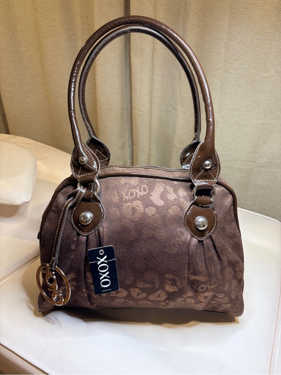 Oxo Handbags - Oxo Brown Logo-Print Dome Satchel